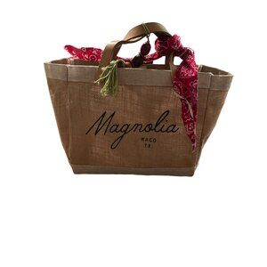 Apolis Global Citizen burlap short double handled bag with Magnolia Waco, TX on